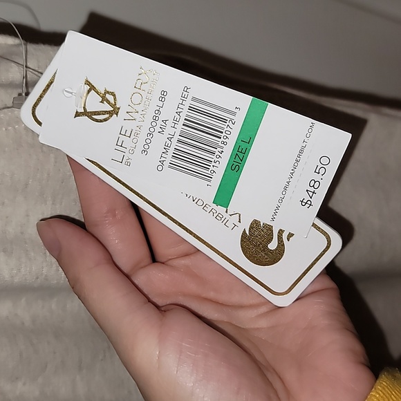 Life Worx by Gloria Vanderbilt sweat pants embroidered drawstring cropped - Picture 4 of 5